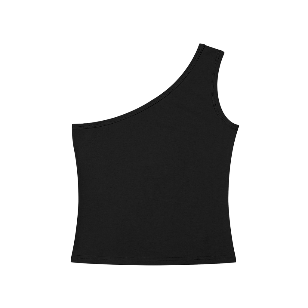 OKSTREETWEAR – Royal Crest One-Shoulder Crop