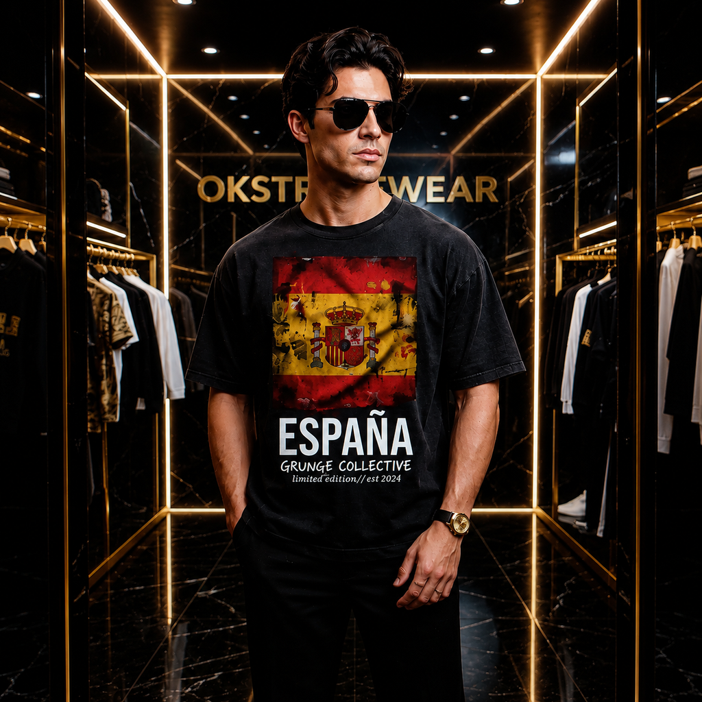 España Unisex Grunge Oversized Tee