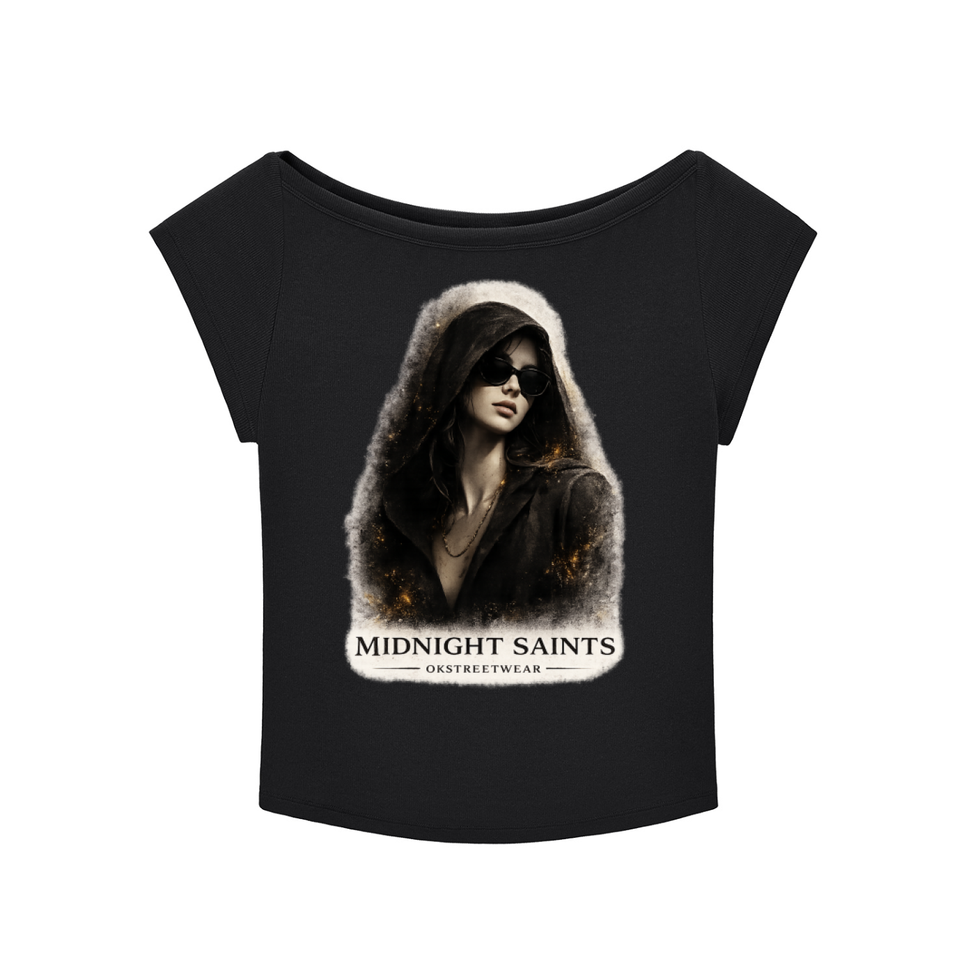OKSTREETWEAR – Midnight Saints Neck Baby Tee