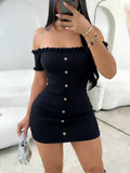 Monaco Ribbed Mini Dress