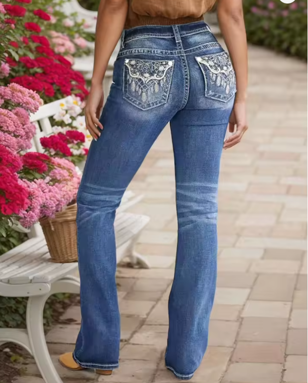 Valencia High-Waist Flared Jeans