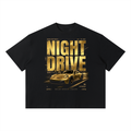 Night Drive Unisex Gold Oversized Tee